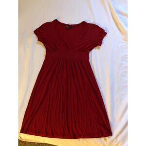 Forever 21 red v-neck short sleeve mini dress Size Small